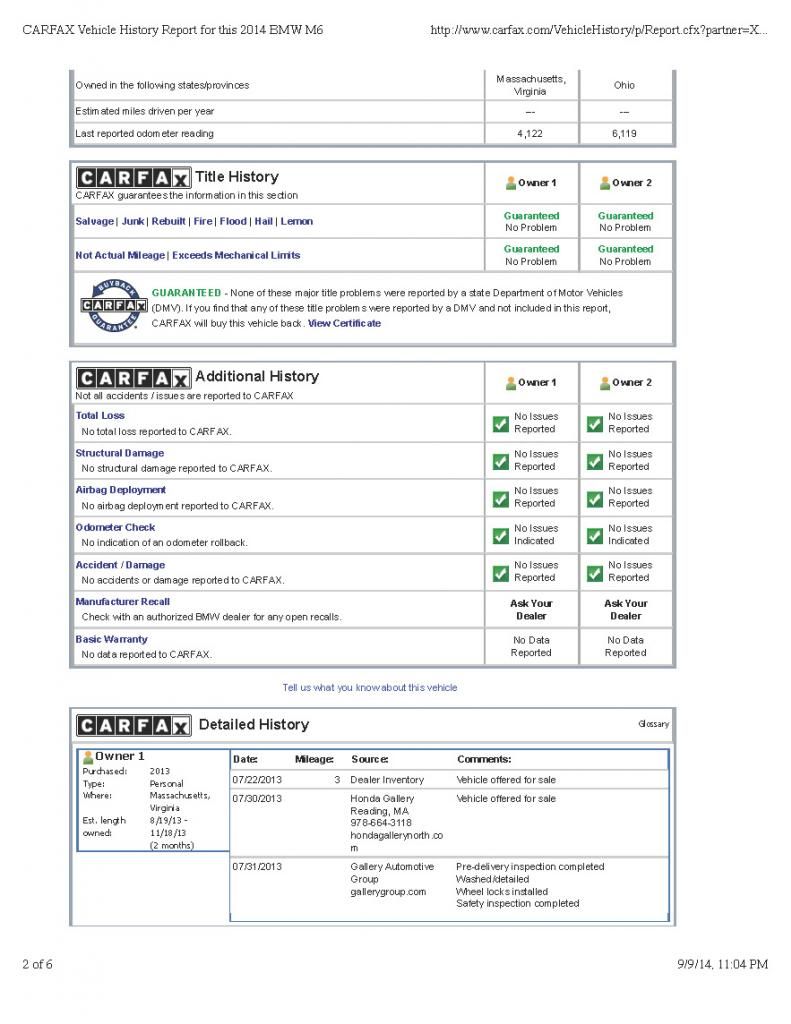  photo CARFAXVehicleHistoryReportforthis2014BMWM6_Page_2.jpg