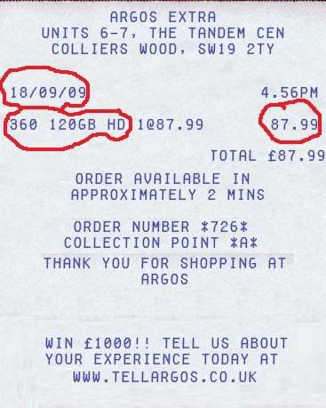 argos receipt