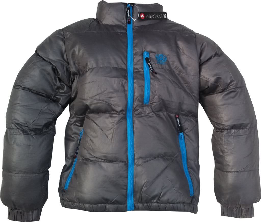 airwalk puffer padded bomber jacket