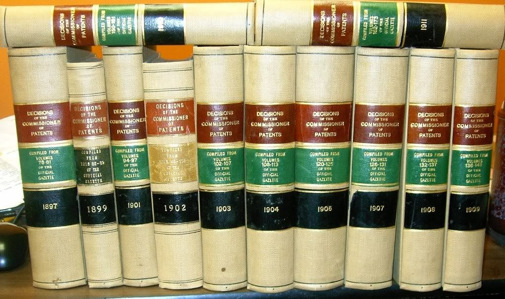 Decisions of the Commissioner of Patents and of United States Courts in Patent Cases 12 volumes, U.S. PATENT OFFICE Decisions of the Commissioner of Patents and of United States Courts in Patent Cases 12 volumes, U.S. PATENT OFFICE