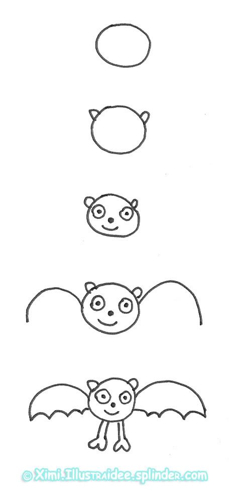 Passaggi per disegnare un pipistrello