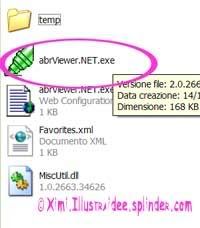 Immagine del file .exe per avviare il programma abrviewer