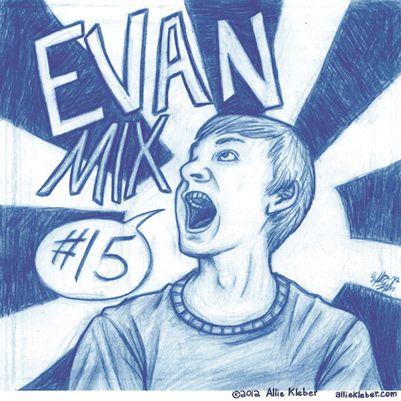 a young blond guy yells comically, in blue pencil