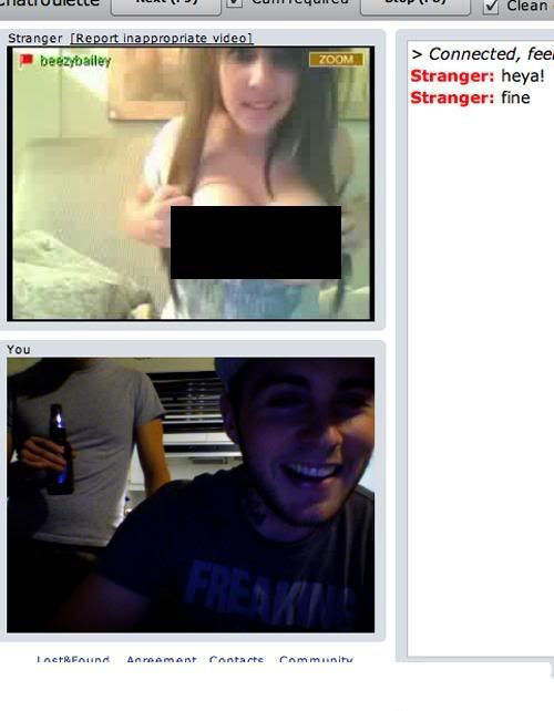 Problems in chatroulette sign There is
