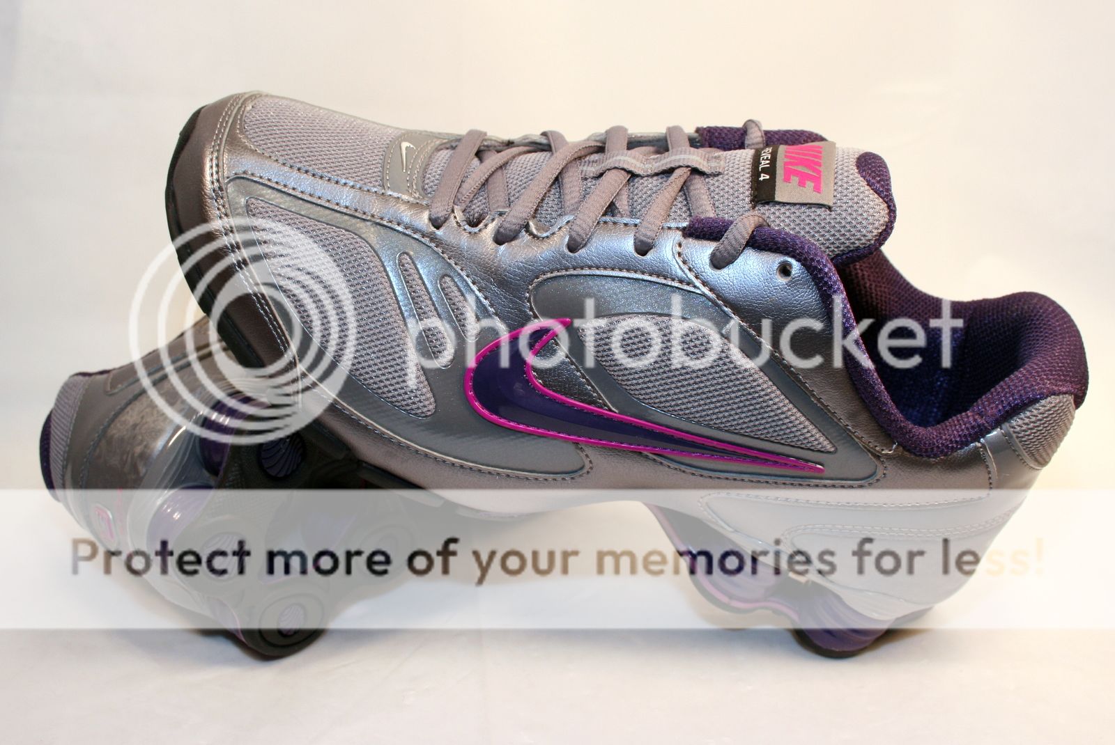 Nike Shox Reveal+ 4 Cool Grey/Ink Womens Running Size 9 NIB 417103 046 