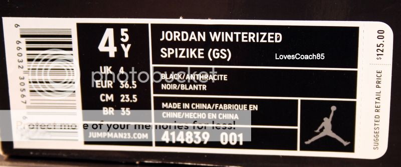 Pictures Of Nike Jordan Winterized Spizike (GS)   Youth   Black 