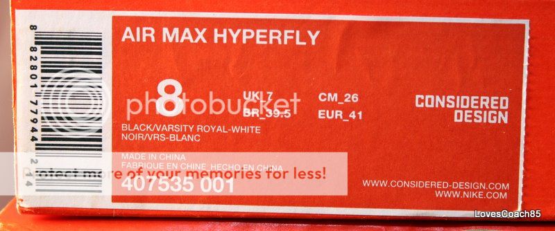 Nike Air Max Hyperfly Black Royal White Basketball Mens  