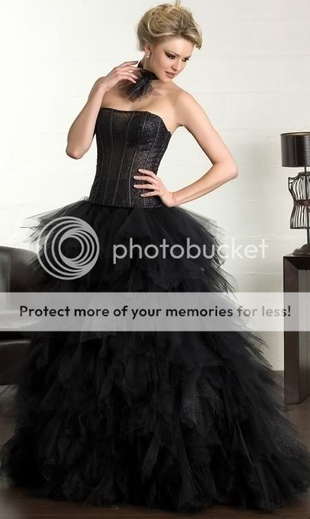 Black Wedding Bridal Gown Quinceanera Dresses Ball Gown Prom Dress 